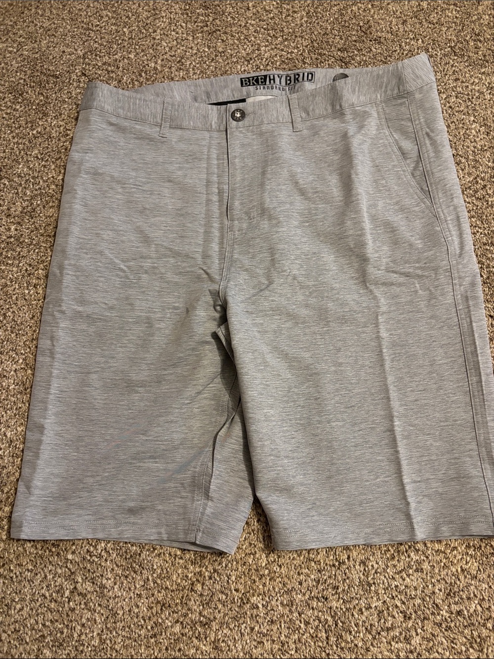 BKE Hybrid Men’s Light Gray Athletic Hybrid Shorts